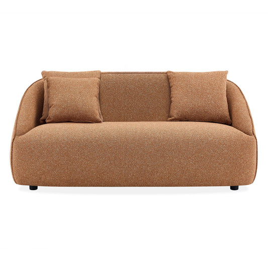 Rust Orange Modern Contemporary 2.5 Seater Sofa