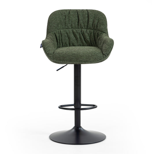 Comfortable green swivel armchair