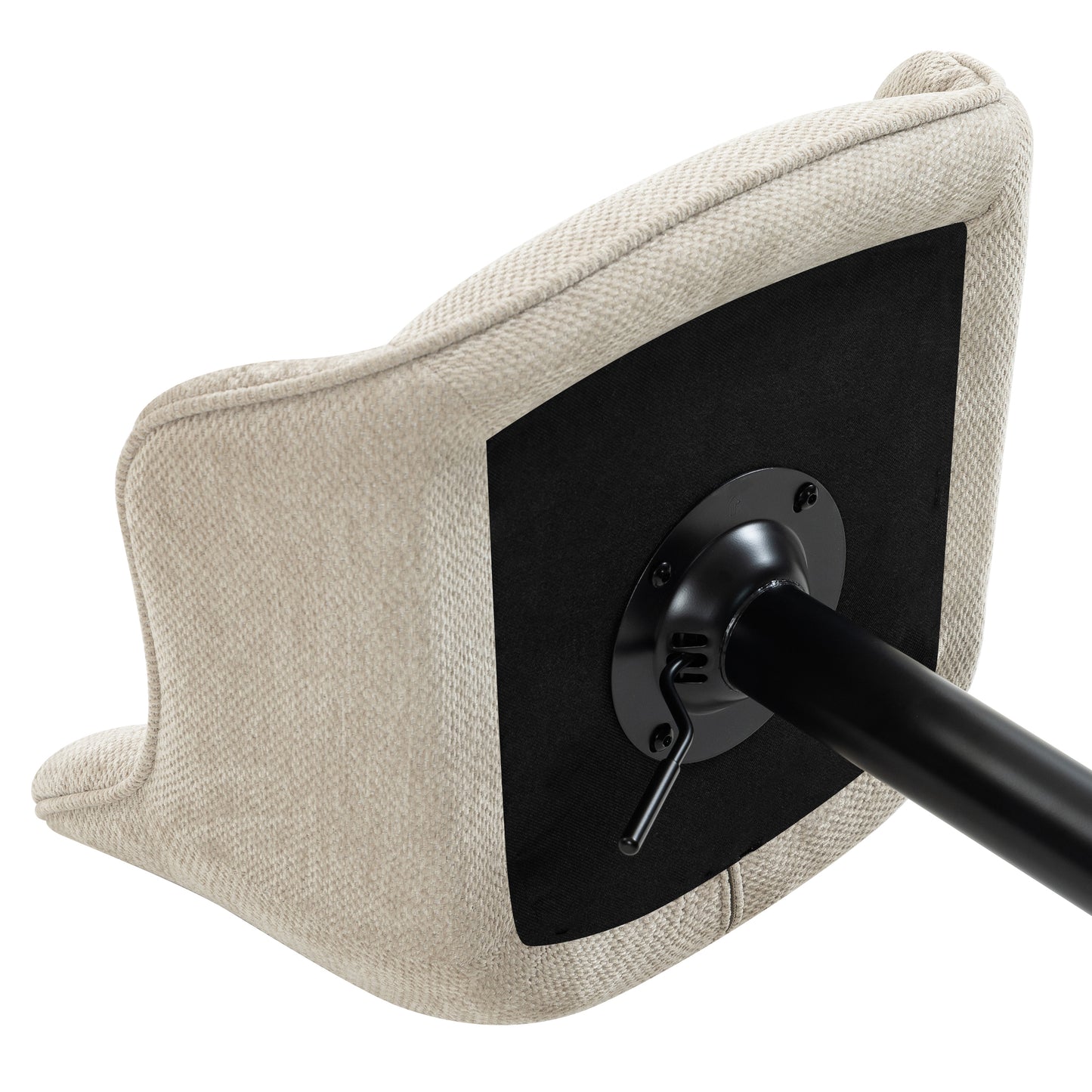Comfortable oatmeal swivel armchair
