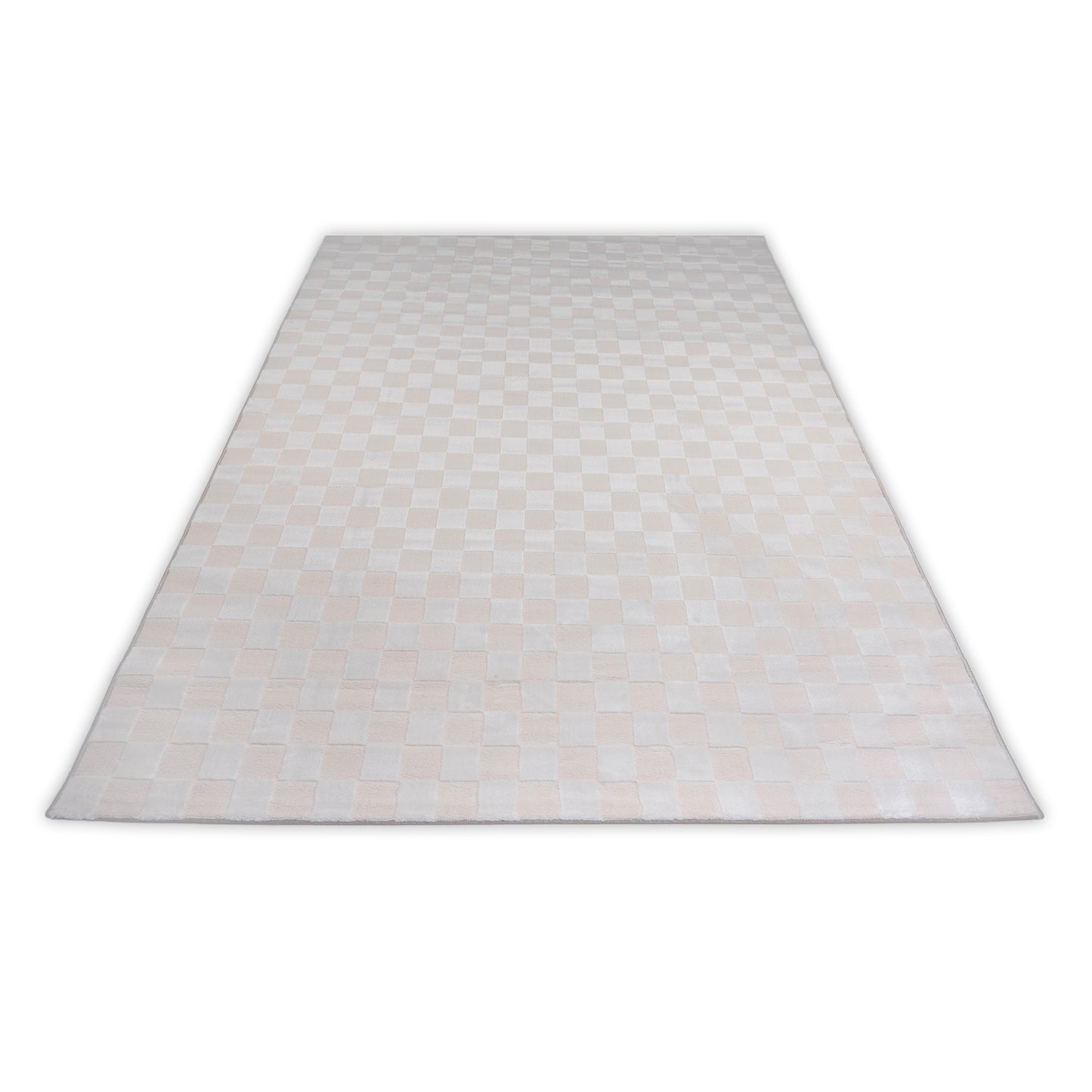 Pink and cream large rug