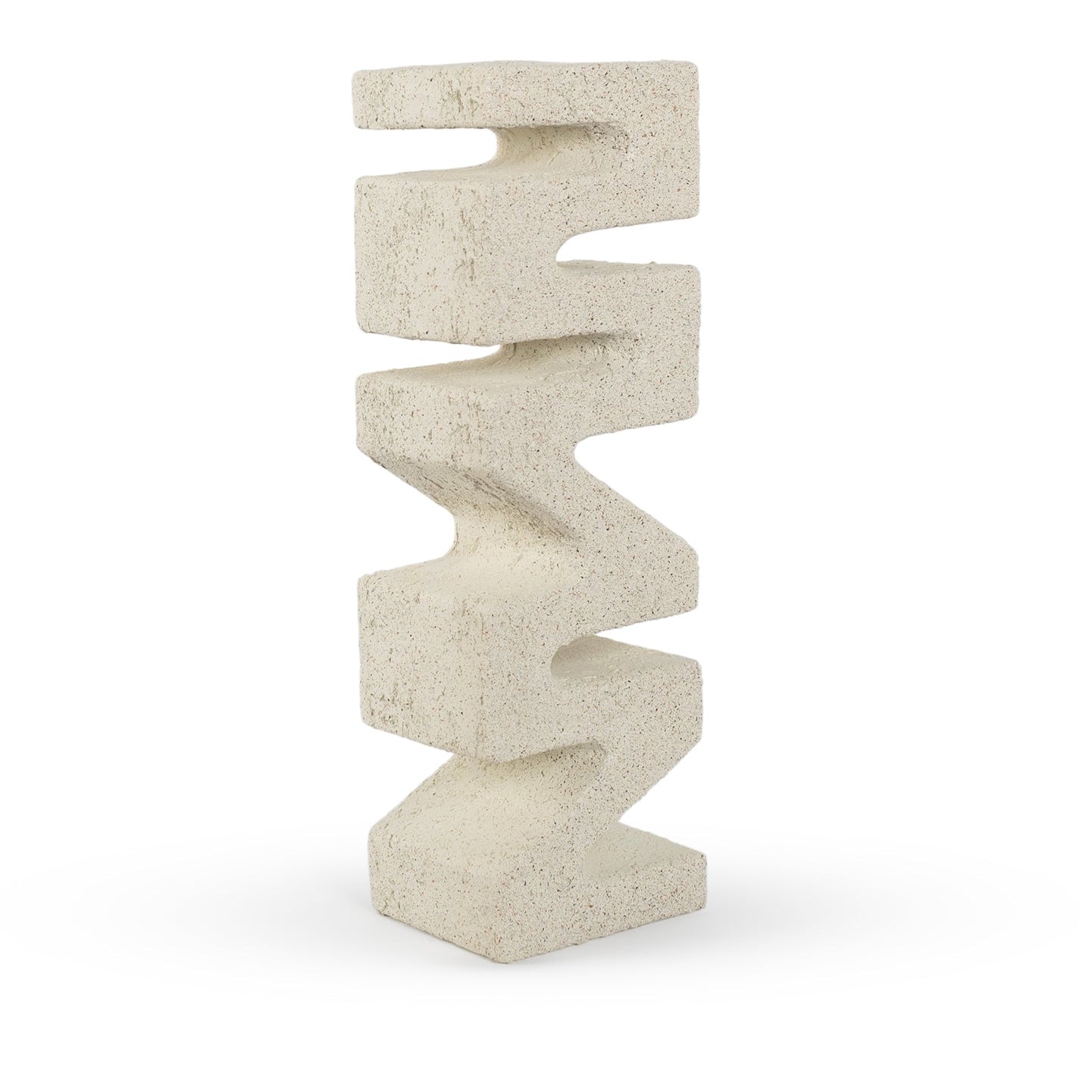 Beige zig zag decorative object