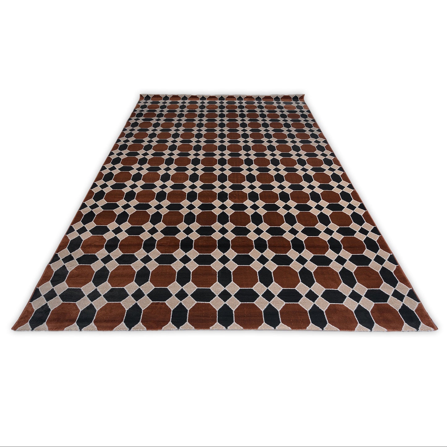 Modern orange contemprioary rug
