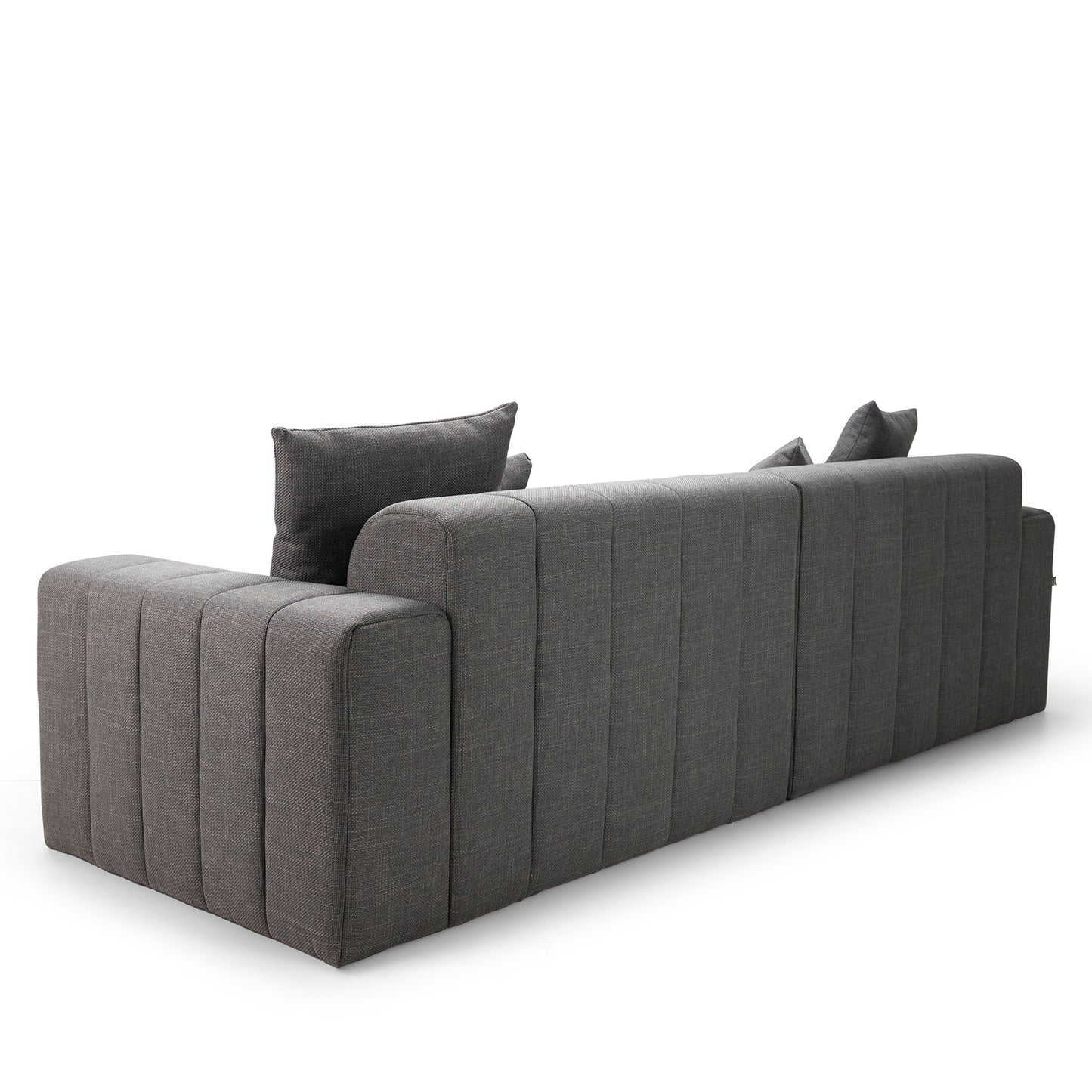 Continental 4 Seater Sectional Sofa – Grey Modern Fabric Sofa by Kalu Interiors