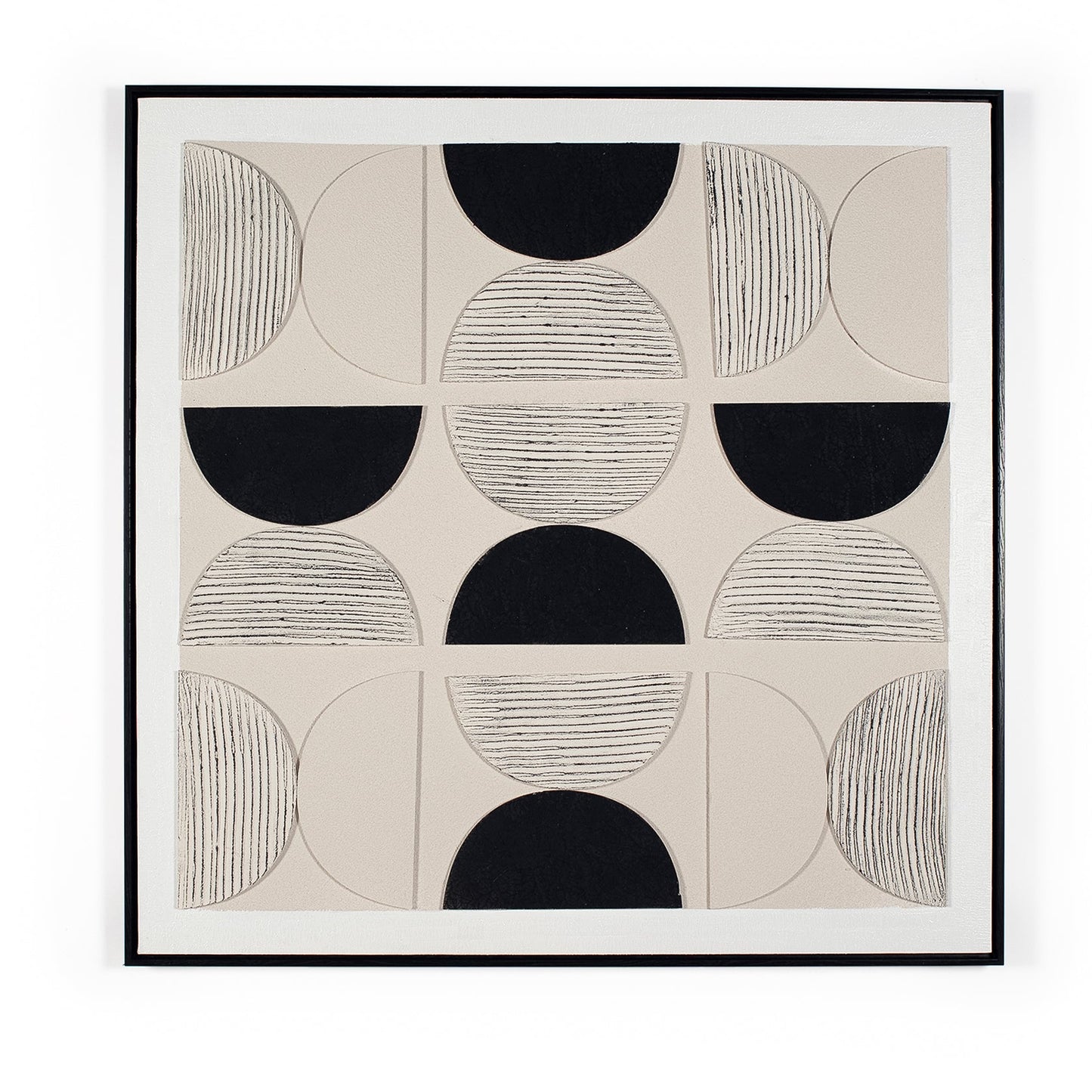 3D black and taupe artwork