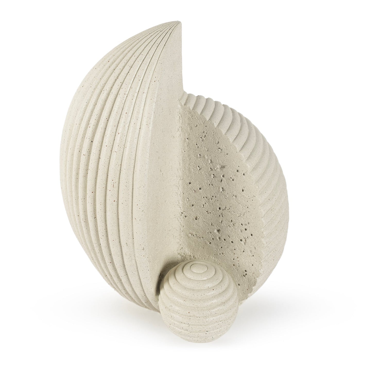 Modern sand beige sculptural decor piece