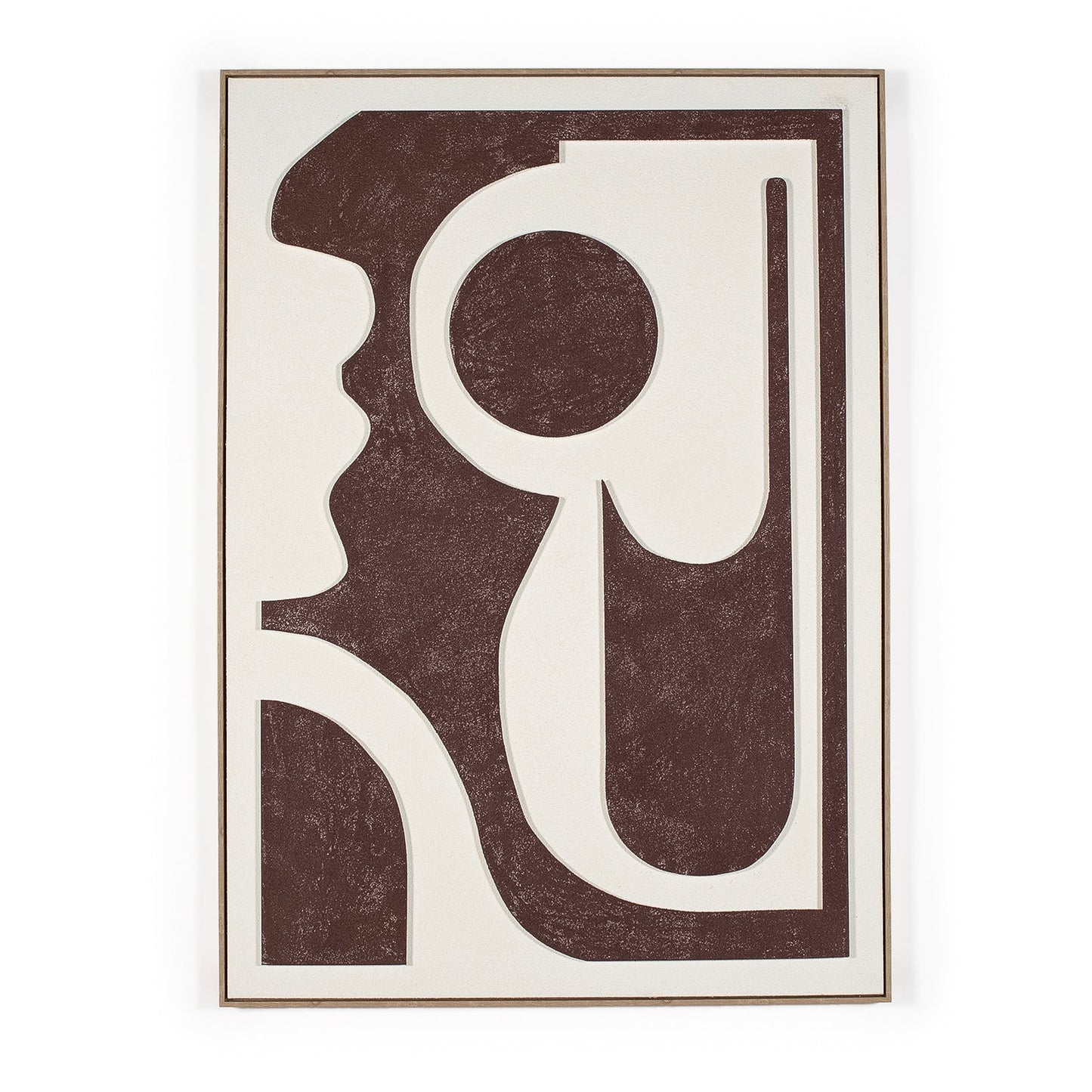 burgundy and cream 3D wall art