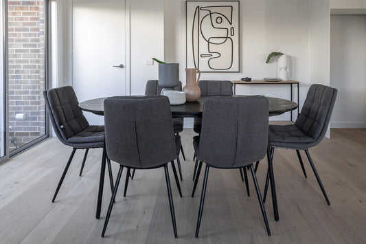 Brooke Dining Chair Grey Fabric