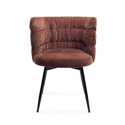 Bronte Chenille Cognac Dining Chair