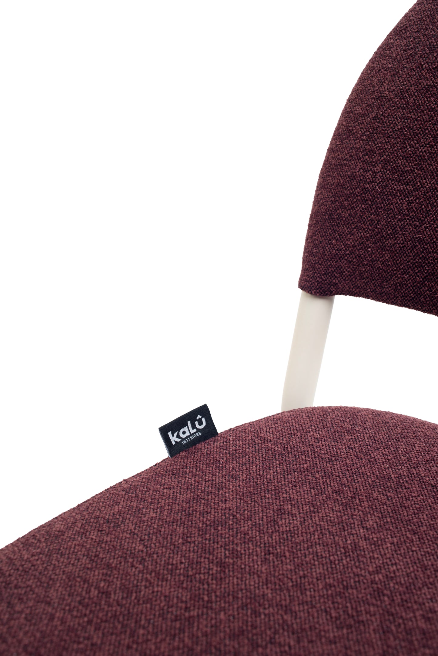 Deep Plum Dining Chair With Cream Frame
