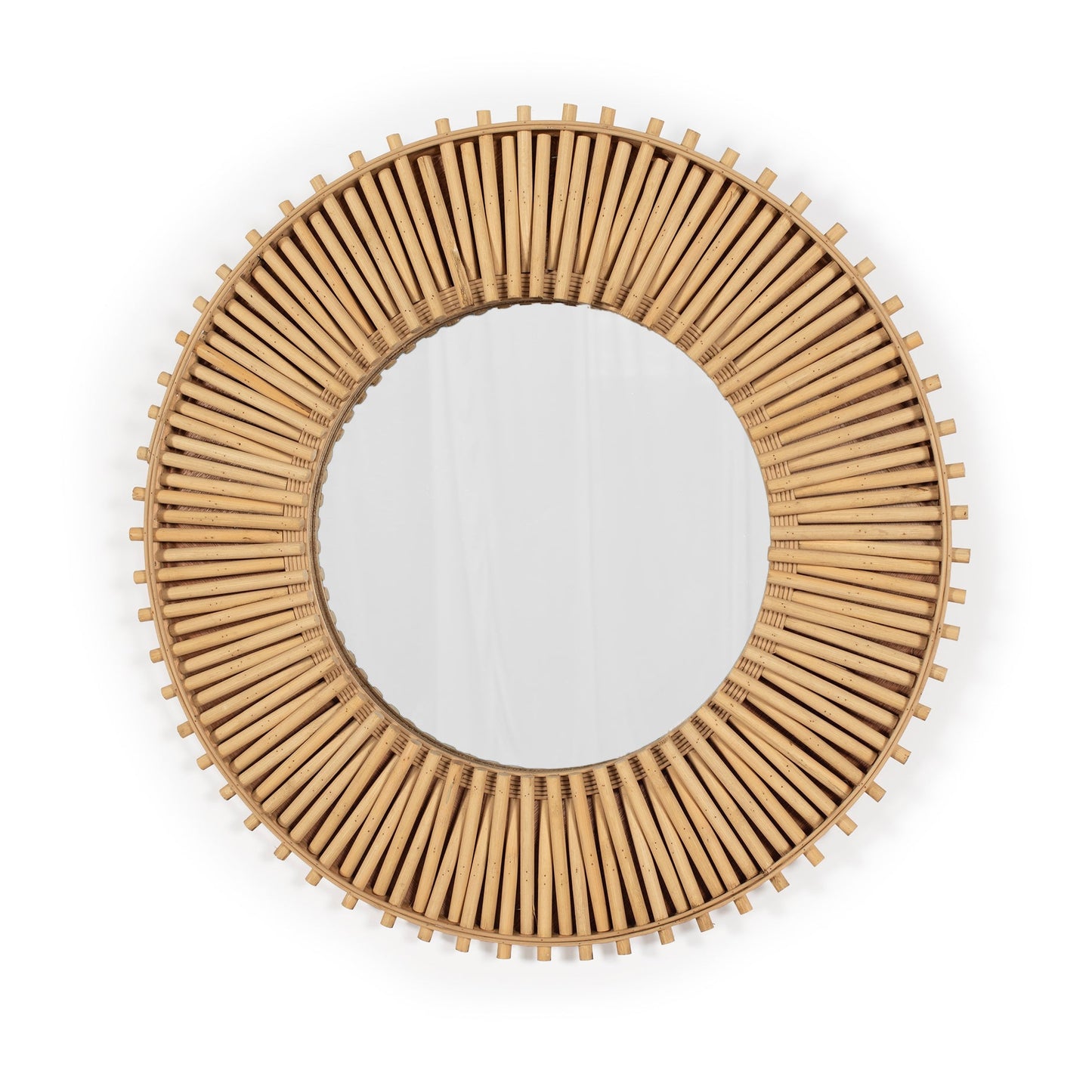 Slated Bamboo wall mirror