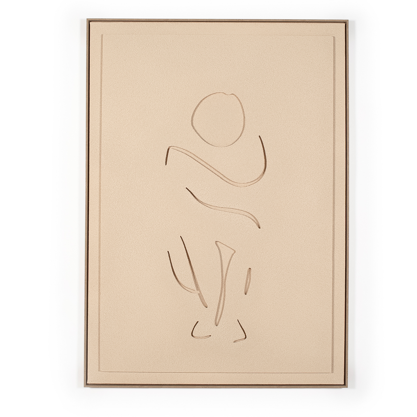 modern sand beige 3D artwork