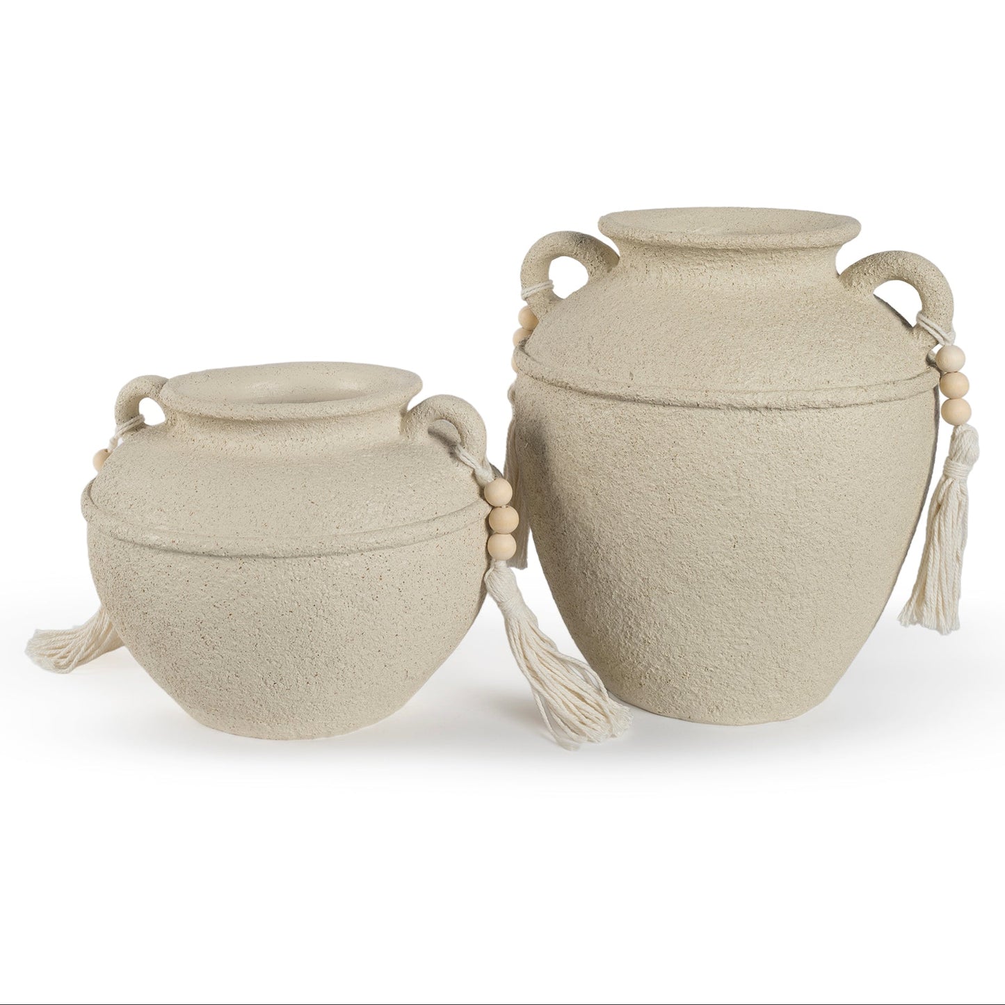 Coastal sand beige decor with tassals
