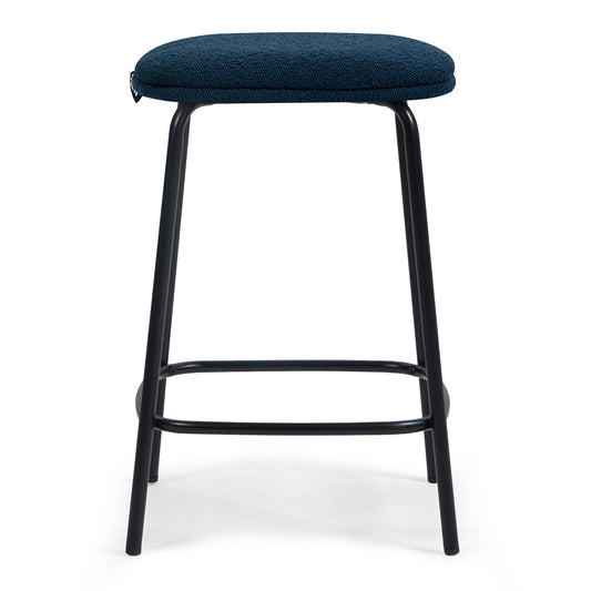 Niro bar stool in blue front view
