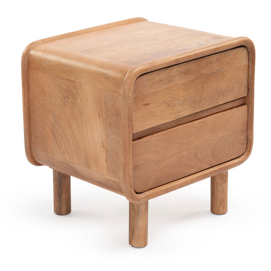 Natural timber bedside table