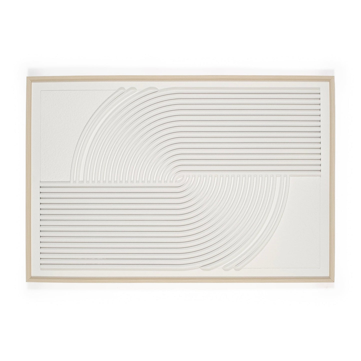 3D cream swirl wall art