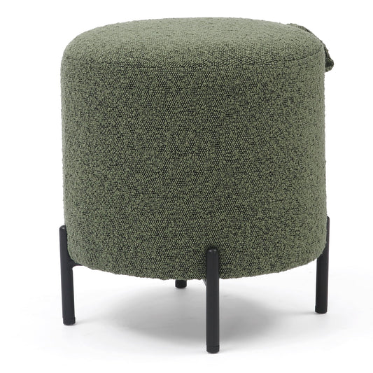Toto green ottoman in plush velvet finish
