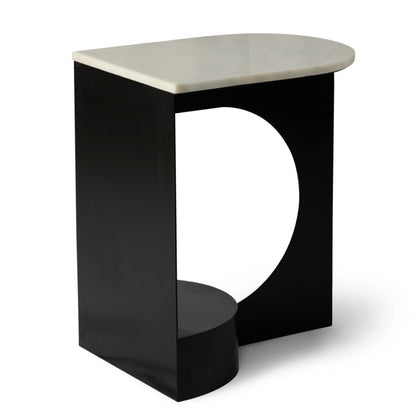 Natural Marble Nora 45CM Side Table