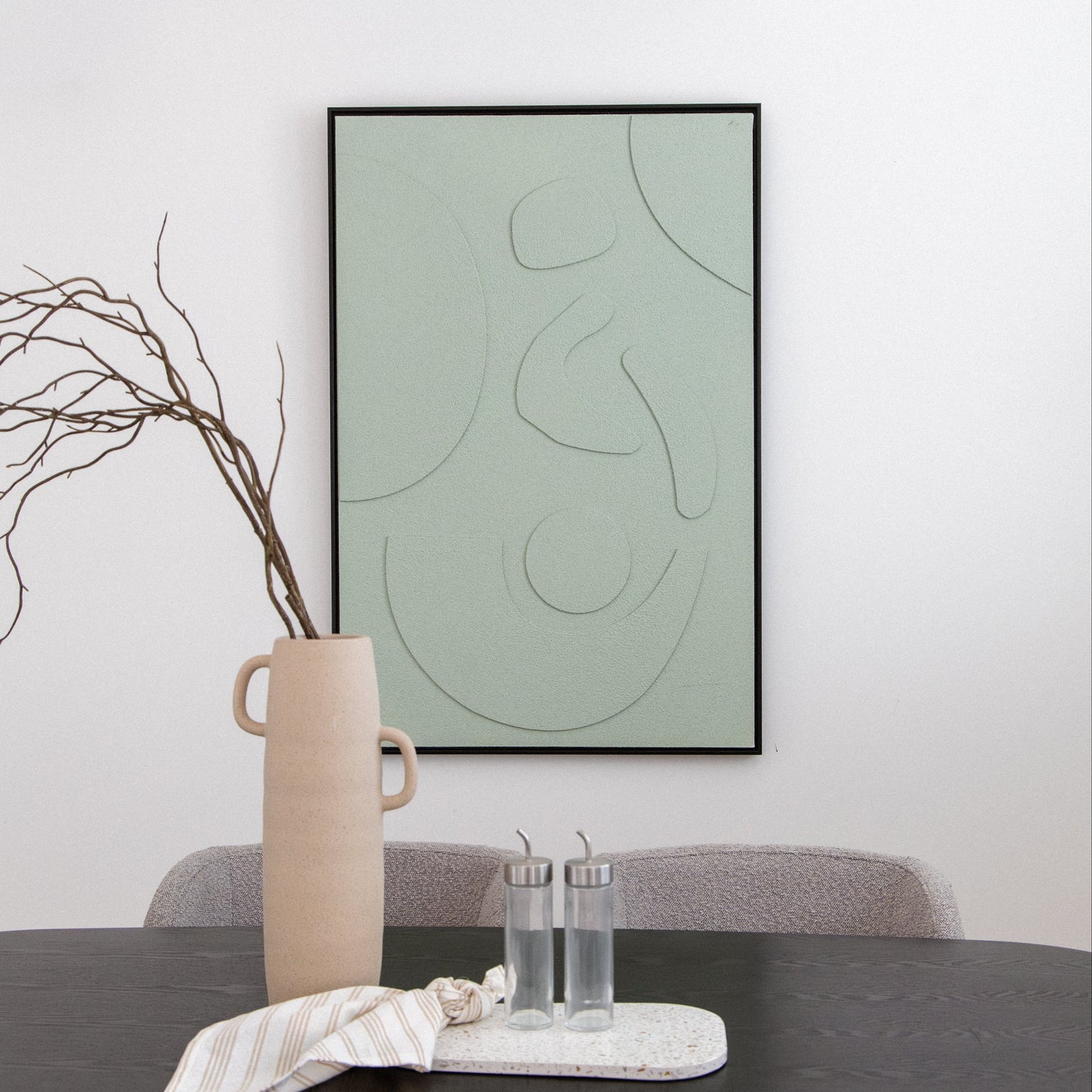 Fern 3D Medium Sage Green 120 X 80 Artwork