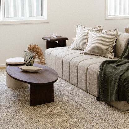 Milano 1.2M Stone And Wood Coffee Table