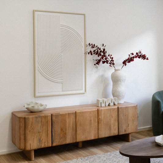 Cassia Natural Solid Wood 1.8M TV Unit