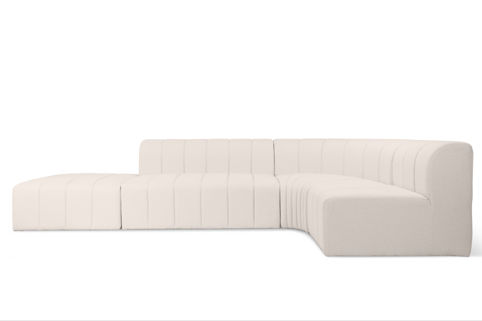 Modern Modular Beige Boucle Sofa - Kalu Interiors