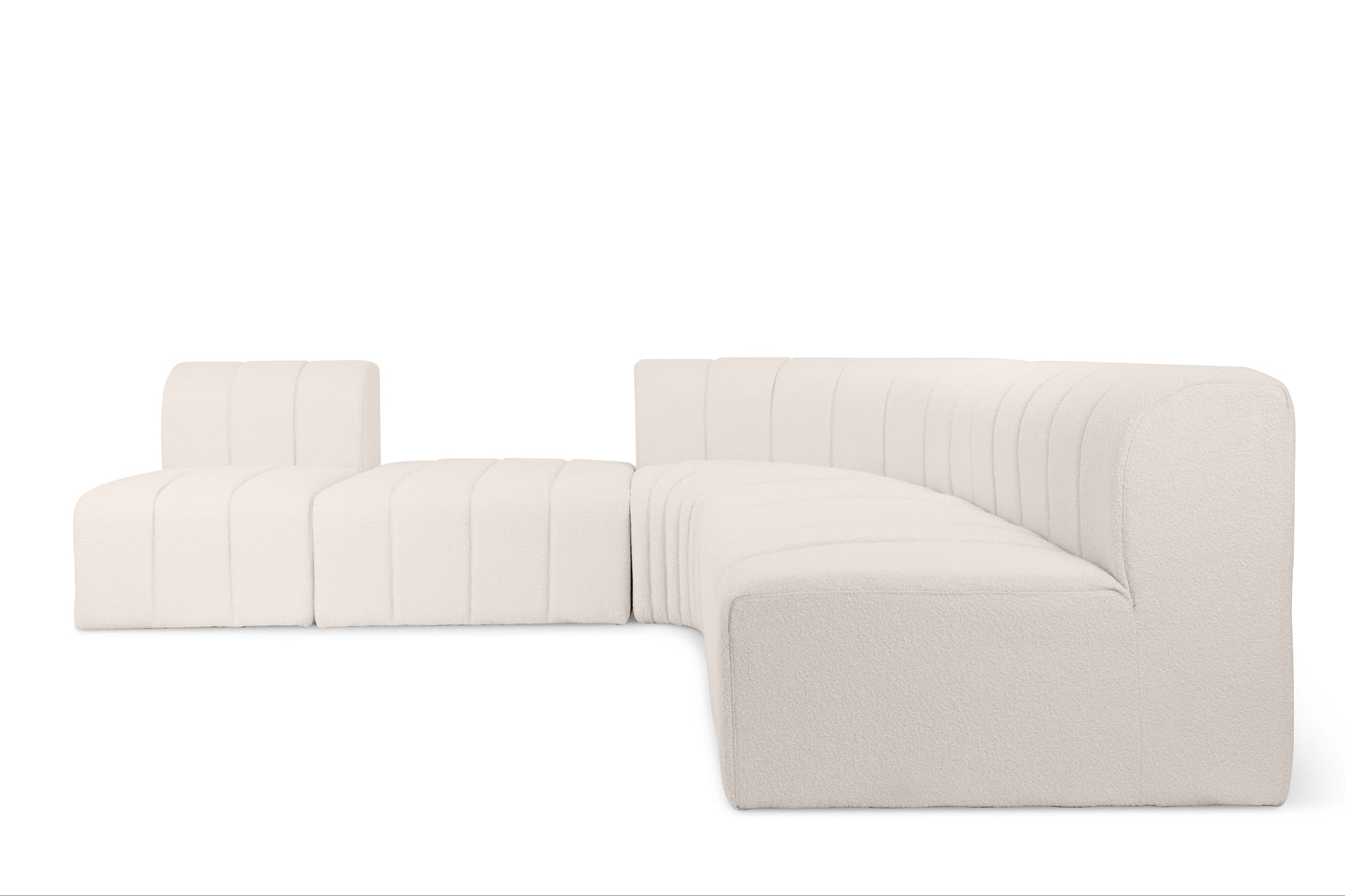 Modern Modular Beige Boucle Sofa - Kalu Interiors
