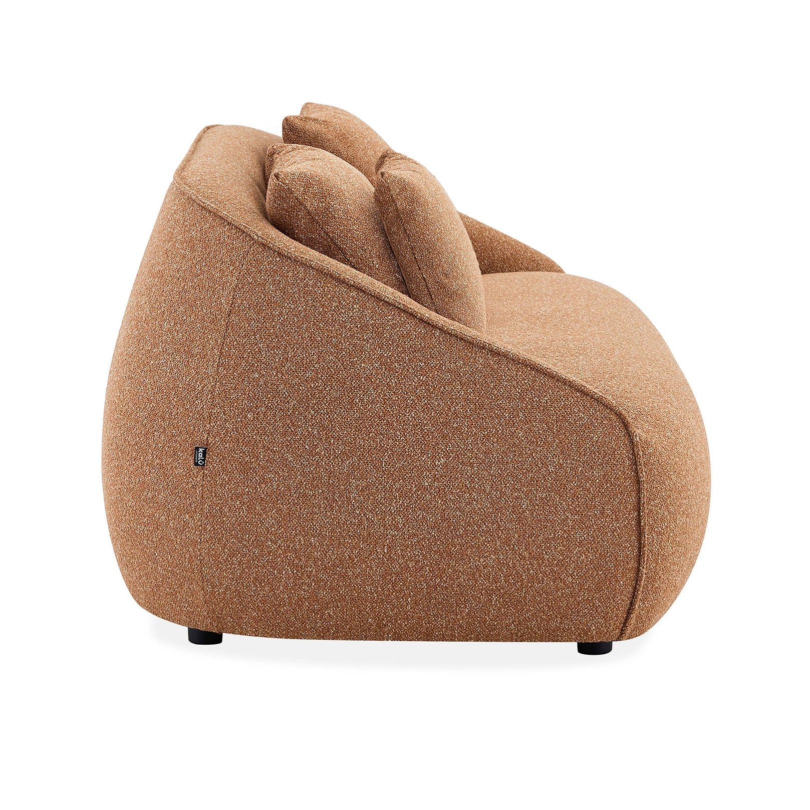 Rust Orange Modern Contemporary 2.5 Seater Sofa 