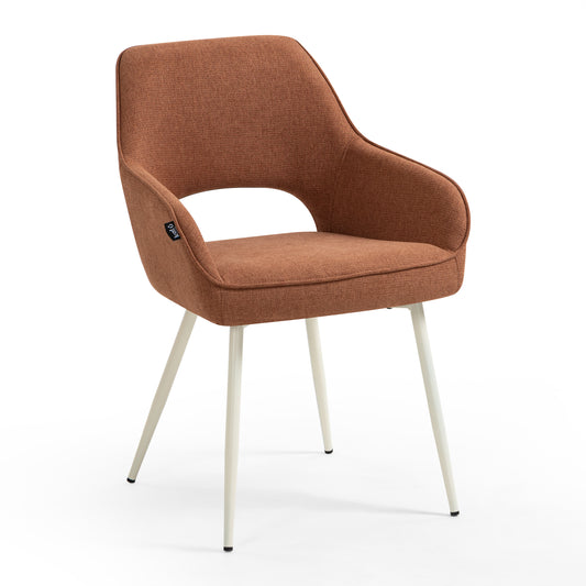 Terracotta Dining Chair With Cream Frame