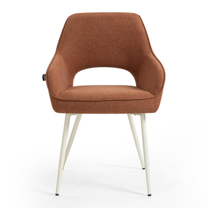 Terracotta Dining Chair With Cream Frame
