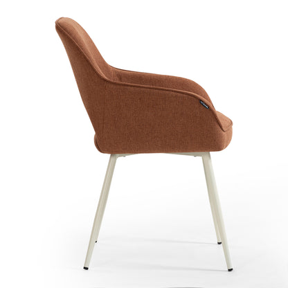 Terracotta Dining Chair With Cream Frame