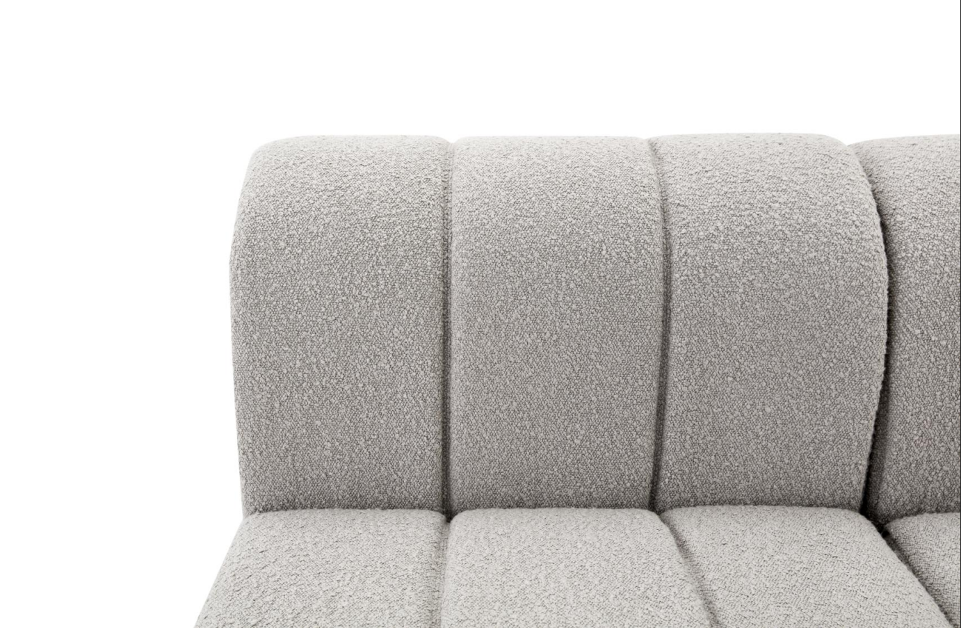 Modern Modular Light Grey Boucle Sofa - Kalu Interiors
