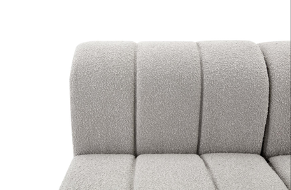 Modern Modular Light Grey Boucle Sofa - Kalu Interiors