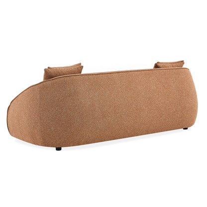 Rust Orange Modern Contemporary 3 Seater Sofa