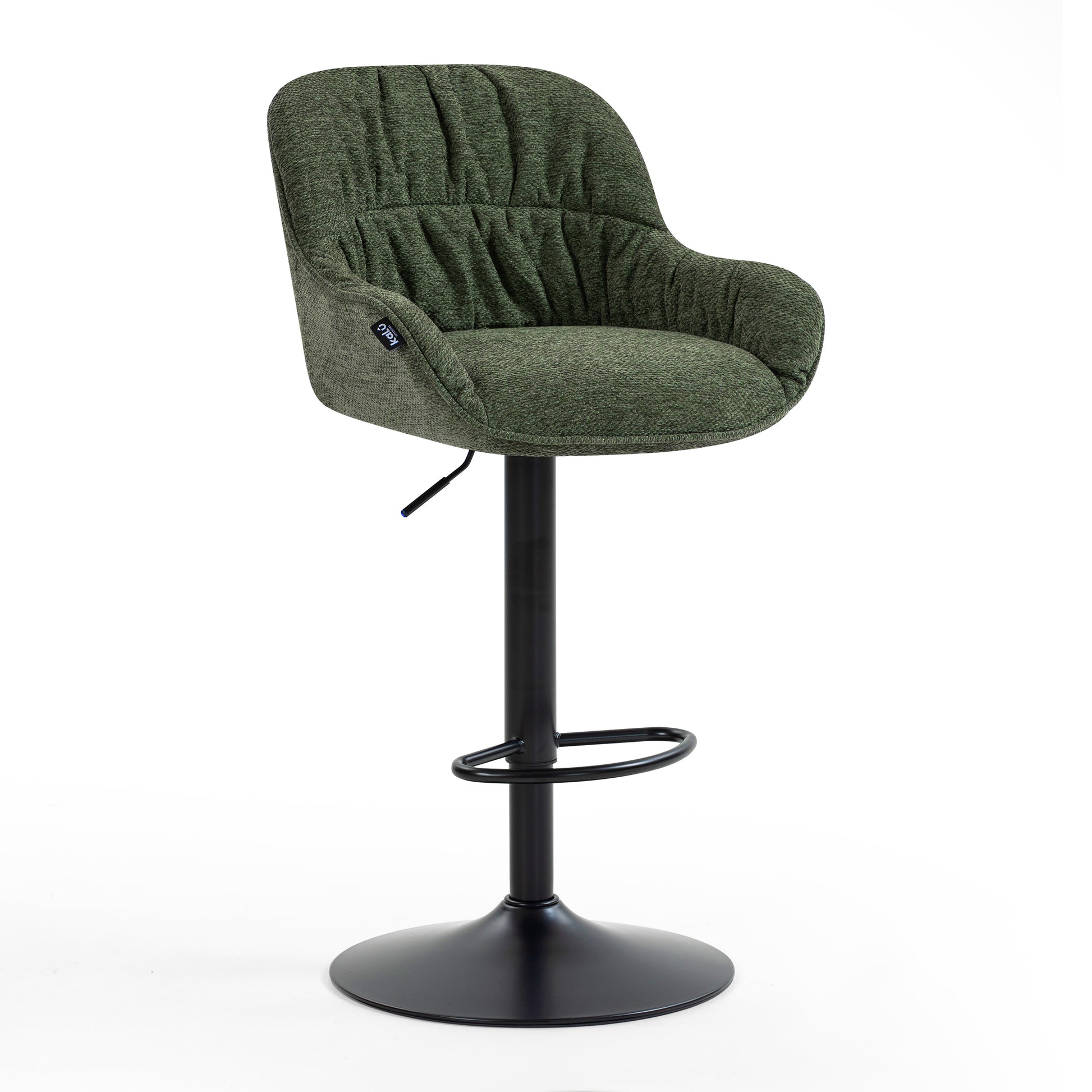 Comfortable green swivel armchair