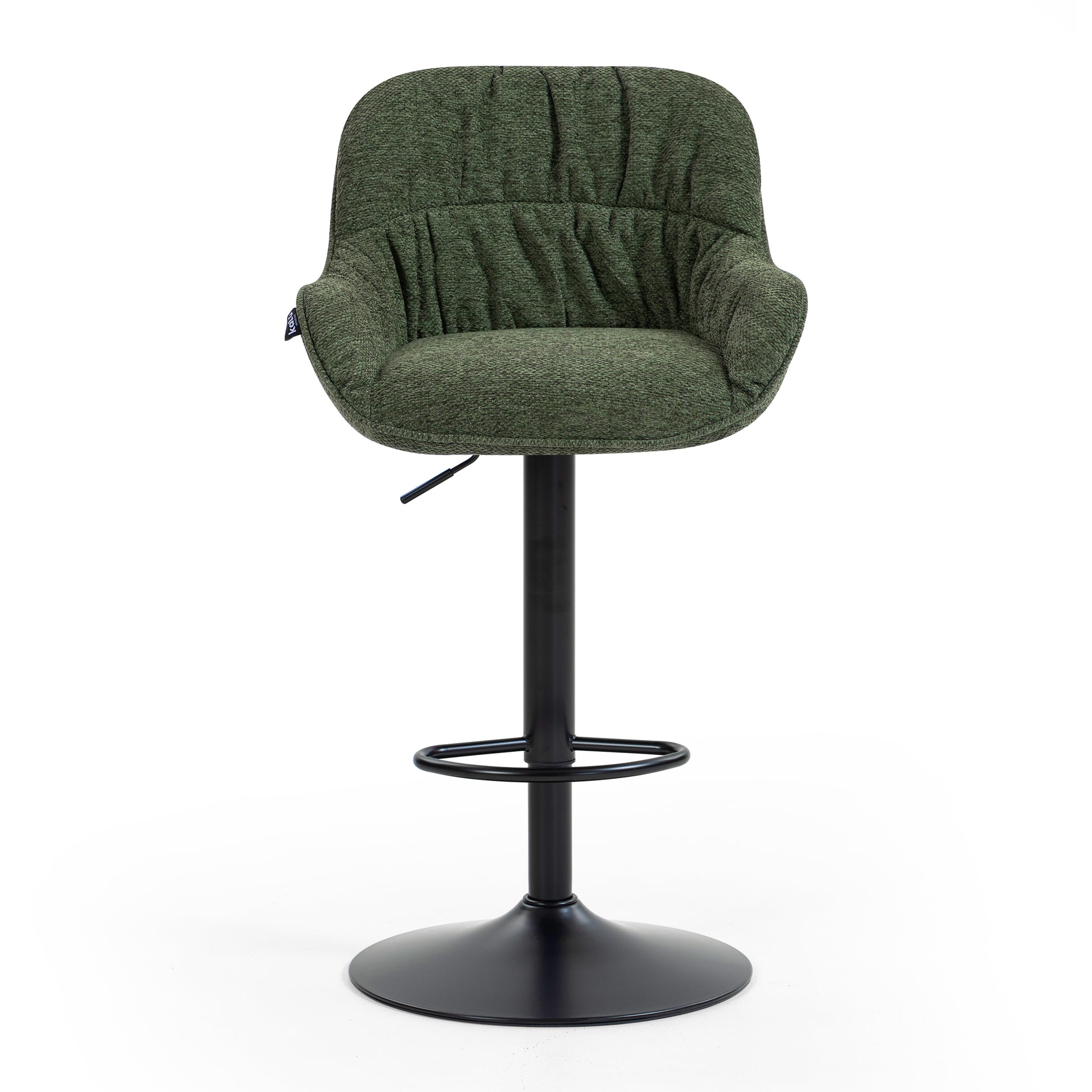 Comfortable green swivel armchair