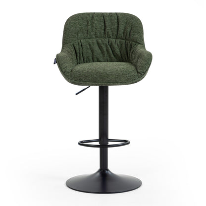 Comfortable green swivel armchair