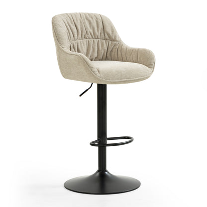 Comfortable oatmeal swivel armchair