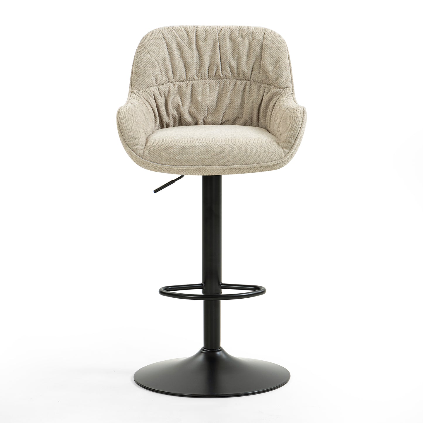 Comfortable oatmeal swivel armchair