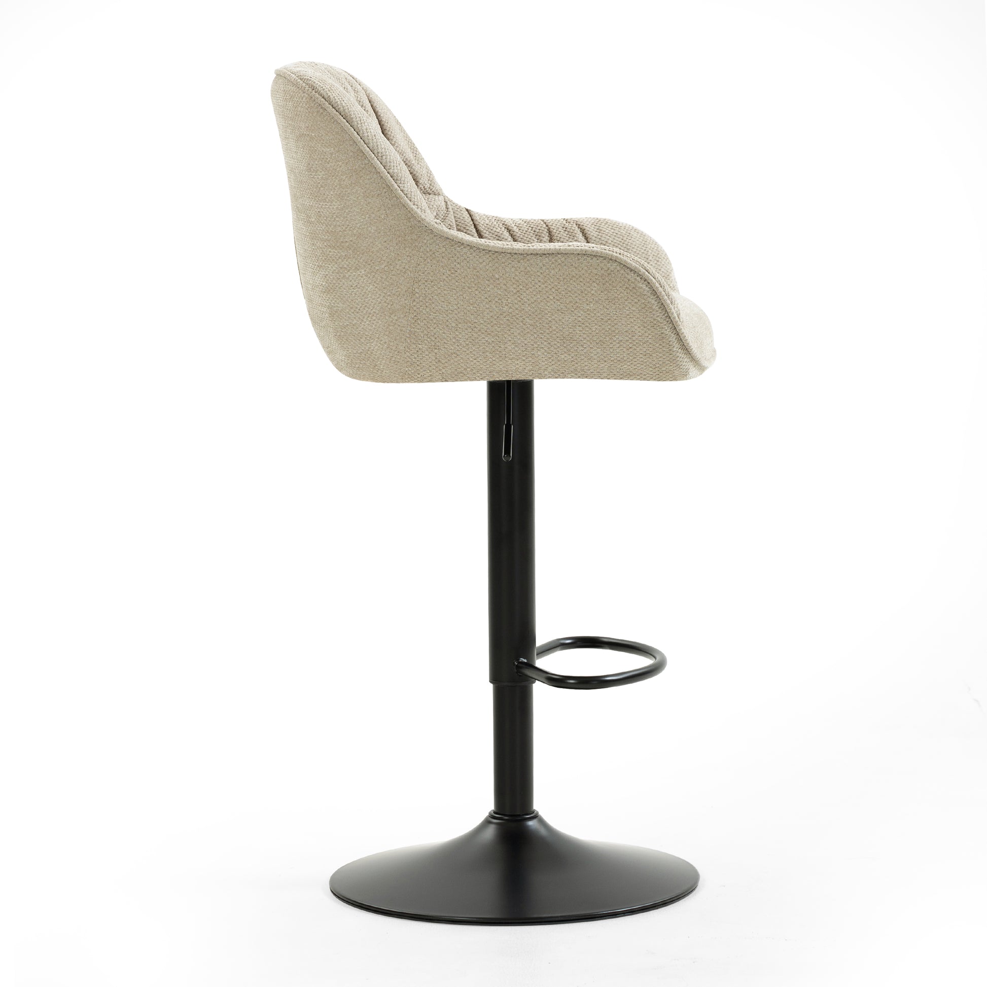 Comfortable oatmeal swivel armchair