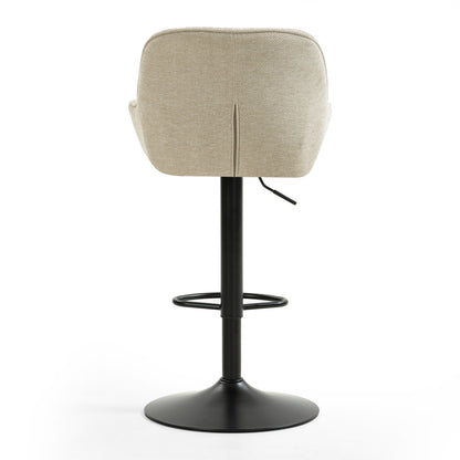 Comfortable oatmeal swivel armchair