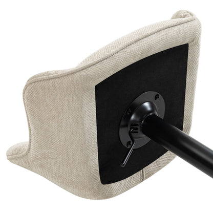 Comfortable oatmeal swivel armchair