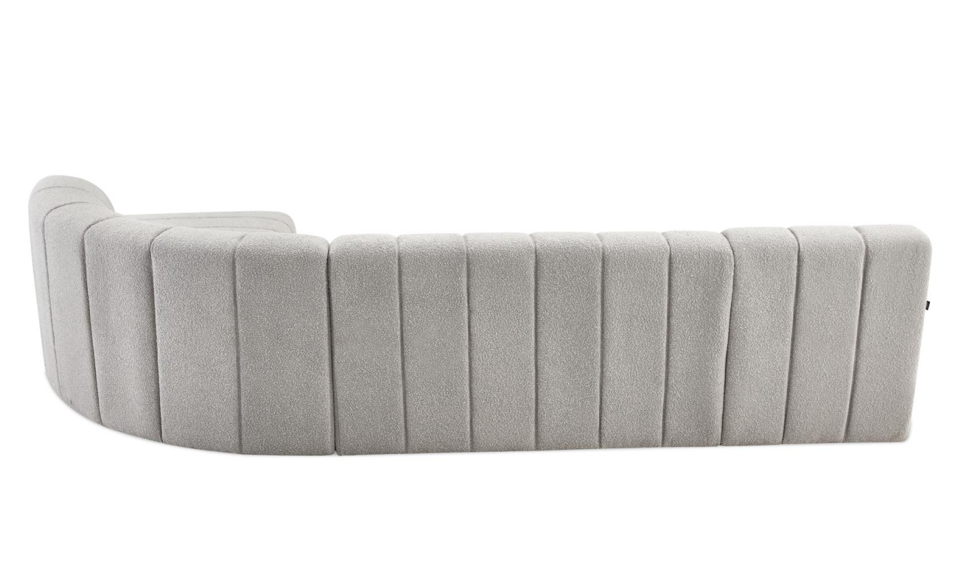 Modern Modular Light Grey Boucle Sofa - Kalu Interiors
