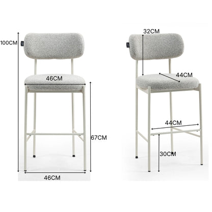 Bella Bar Stool Cream Frame