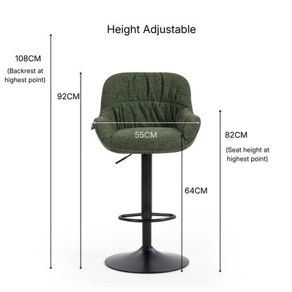 Vika Upholstered Swivel Barstool