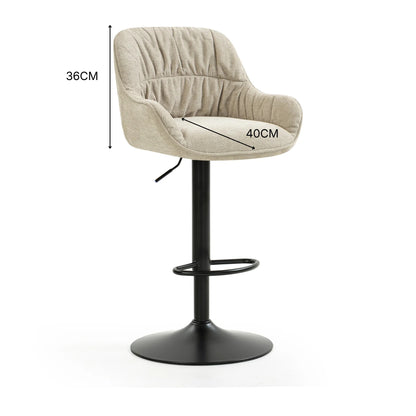 Vika Upholstered Swivel Barstool