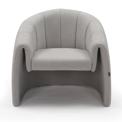 Velvet Bentleigh Armchair in a neutral tone with gold base
