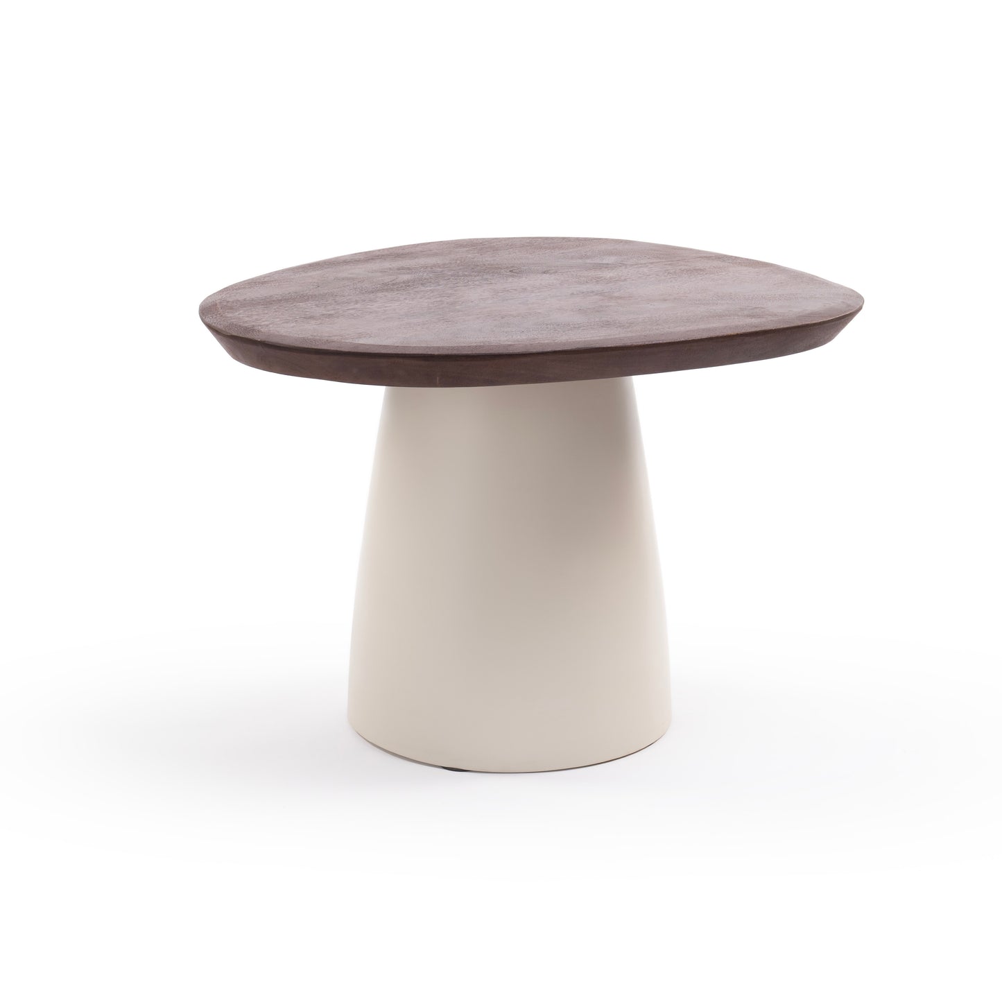 Two tone walnut and cream coffee table