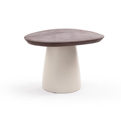 Two tone walnut and cream coffee table