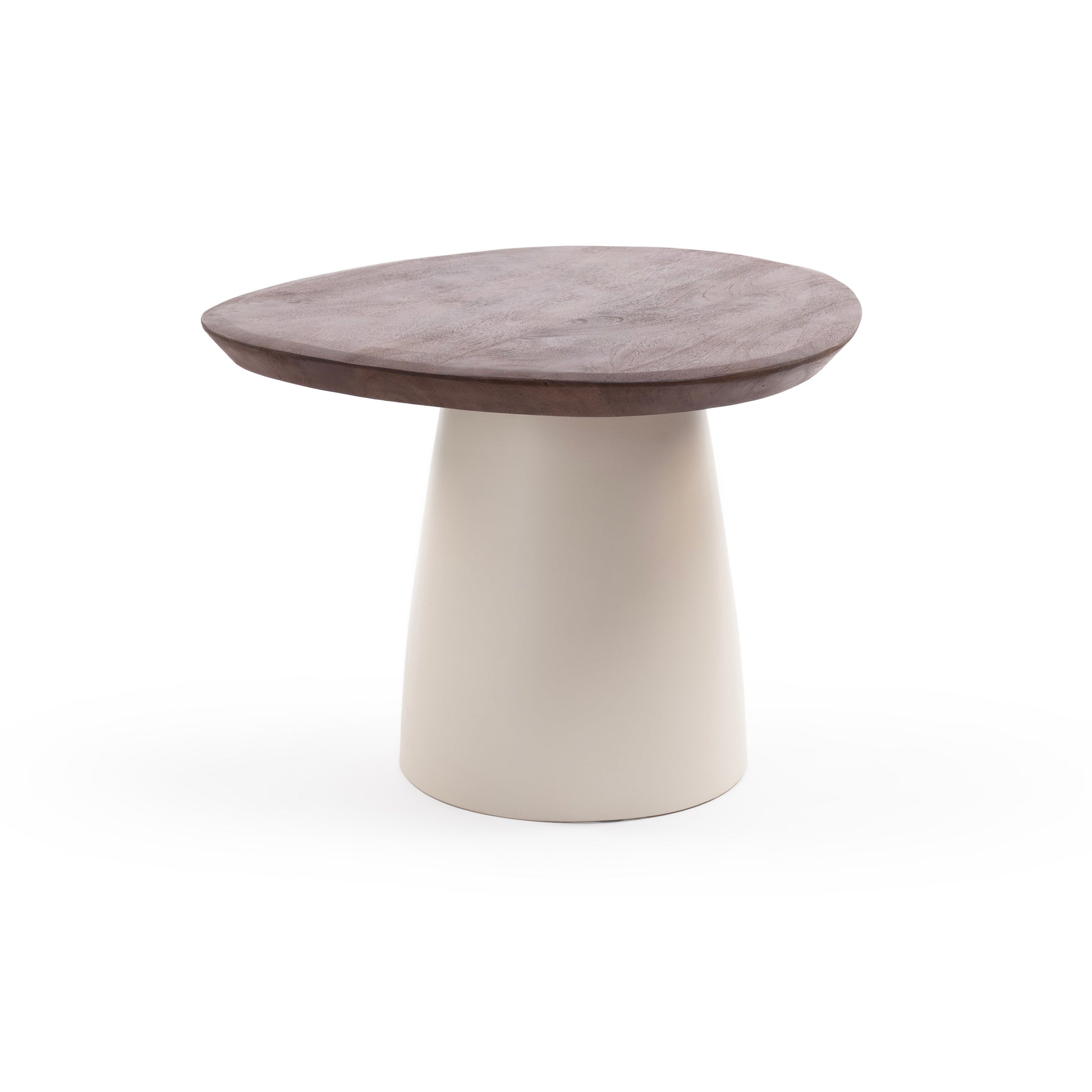 Two tone walnut and cream coffee table