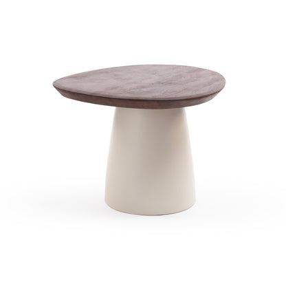 Two tone walnut and cream coffee table